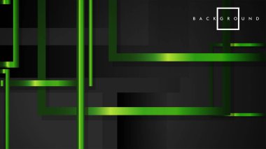 Vektör Modern Soyut Kareler Arka Planlar . siyah ve yeşil metal renk degradesi ile. eps 10 şablonu