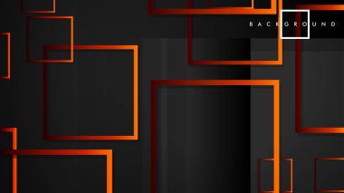 Vektör Modern Soyut Kareler Arka Planlar . siyah kırmızı turuncu degrade ile. eps 10 şablonu
