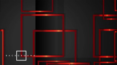 Vektör Modern Soyut Kareler Arka Planlar . siyah ve kırmızı metal renk degradesi ile. eps 10 şablonu