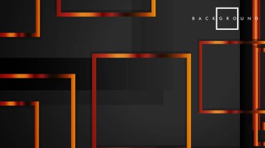 Vektör Modern Soyut Kareler Arka Planlar . siyah ve metal renk degradesi ile. eps 10 şablonu