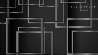 Vektör Modern Soyut Kareler Arka Planlar . siyah ve gri metal renk degradesi ile. eps 10 şablonu