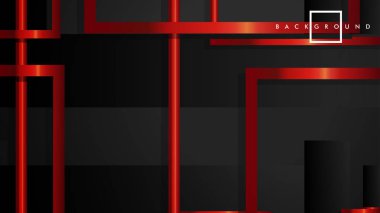 Vektör Modern Soyut Kareler Arka Planlar . siyah ve kırmızı metal renk degradesi ile. eps 10 şablonu