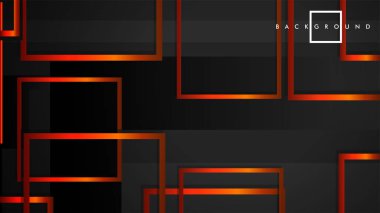 Vektör Modern Soyut Kareler Arka Planlar . siyah turuncu degrade ile. eps 10 şablonu