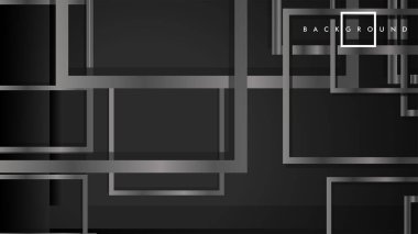 Vektör Modern Soyut Kareler Arka Planlar . siyah ve gri metal renk degradesi ile. eps 10 şablonu