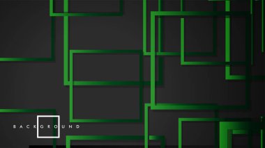 Vektör Modern Soyut Kareler Arka Planlar . siyah yeşil degrade ile. eps 10 şablonu