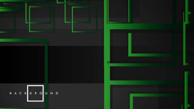 Vektör Modern Soyut Kareler Arka Planlar . siyah yeşil degrade ile. eps 10 şablonu