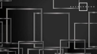 Vektör Modern Soyut Kareler Arka Planlar . siyah ve gri metal renk degradesi ile. eps 10 şablonu