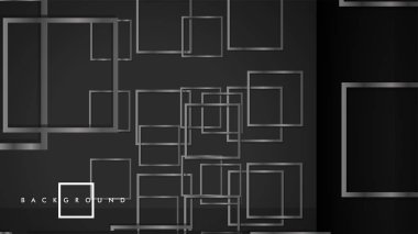 Vektör Modern Soyut Kareler Arka Planlar . siyah ve gri metal renk degradesi ile. eps 10 şablonu