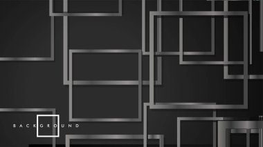 Vektör Modern Soyut Kareler Arka Planlar . siyah ve gri metal renk degradesi ile. eps 10 şablonu