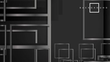 Vektör Modern Soyut Kareler Arka Planlar . siyah ve gri metal renk degradesi ile. eps 10 şablonu