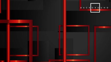 Vektör Modern Soyut Kareler Arka Planlar . siyah ve kırmızı metal renk degradesi ile. eps 10 şablonu