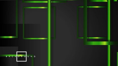 Vektör Modern Soyut Kareler Arka Planlar . siyah ve yeşil metal renk degradesi ile. eps 10 şablonu