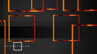 Vektör Modern Soyut Kareler Arka Planlar . siyah ve metal renk degradesi ile. eps 10 şablonu