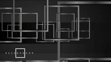 Vektör Modern Soyut Kareler Arka Planlar . siyah ve gri metal renk degradesi ile. eps 10 şablonu