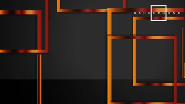 Vektör Modern Soyut Kareler Arka Planlar . siyah ve metal renk degradesi ile. eps 10 şablonu