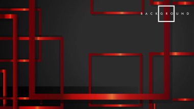 Vektör Modern Soyut Kareler Arka Planlar . siyah ve kırmızı metal renk degradesi ile. eps 10 şablonu
