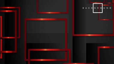 Vektör Modern Soyut Kareler Arka Planlar . siyah ve kırmızı metal renk degradesi ile. eps 10 şablonu