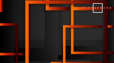 Vektör Modern Soyut Kareler Arka Planlar . siyah kırmızı turuncu degrade ile. eps 10 şablonu