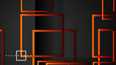 Vektör Modern Soyut Kareler Arka Planlar . siyah kırmızı turuncu degrade ile. eps 10 şablonu
