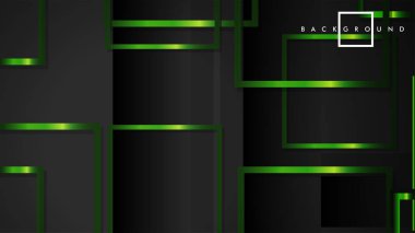 Vektör Modern Soyut Kareler Arka Planlar . siyah ve yeşil metal renk degradesi ile. eps 10 şablonu