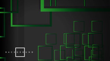 Vektör Modern Soyut Kareler Arka Planlar . siyah yeşil degrade ile. eps 10 şablonu