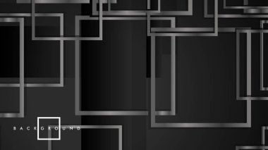 Vektör Modern Soyut Kareler Arka Planlar . siyah ve gri metal renk degradesi ile. eps 10 şablonu