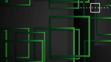 Vektör Modern Soyut Kareler Arka Planlar . siyah yeşil degrade ile. eps 10 şablonu