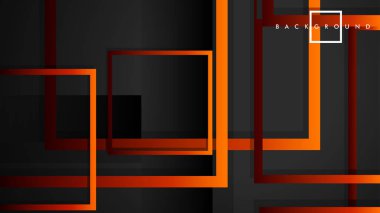 Vektör Modern Soyut Kareler Arka Planlar . siyah kırmızı turuncu degrade ile. eps 10 şablonu