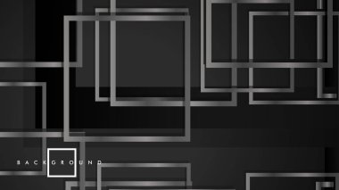 Vektör Modern Soyut Kareler Arka Planlar . siyah ve gri metal renk degradesi ile. eps 10 şablonu