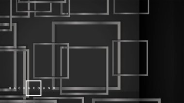 Vektör Modern Soyut Kareler Arka Planlar . siyah ve gri metal renk degradesi ile. eps 10 şablonu