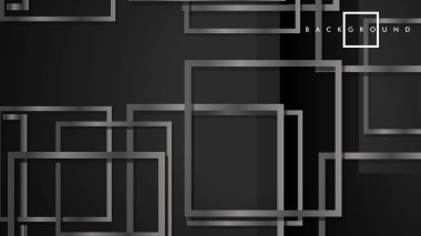 Vektör Modern Soyut Kareler Arka Planlar . siyah ve gri metal renk degradesi ile. eps 10 şablonu