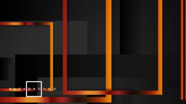 Vektör Modern Soyut Kareler Arka Planlar . siyah ve metal renk degradesi ile. eps 10 şablonu