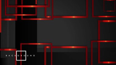Vektör Modern Soyut Kareler Arka Planlar . siyah ve kırmızı metal renk degradesi ile. eps 10 şablonu