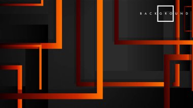 Vektör Modern Soyut Kareler Arka Planlar . siyah kırmızı turuncu degrade ile. eps 10 şablonu