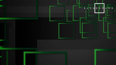 Vektör Modern Soyut Kareler Arka Planlar . siyah yeşil degrade ile. eps 10 şablonu