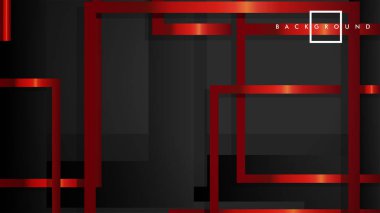 Vektör Modern Soyut Kareler Arka Planlar . siyah ve kırmızı metal renk degradesi ile. eps 10 şablonu