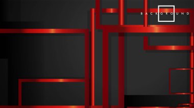 Vektör Modern Soyut Kareler Arka Planlar . siyah ve kırmızı metal renk degradesi ile. eps 10 şablonu