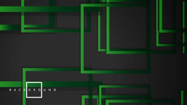 Vektör Modern Soyut Kareler Arka Planlar . siyah yeşil degrade ile. eps 10 şablonu