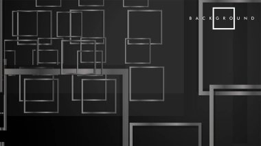 Vektör Modern Soyut Kareler Arka Planlar . siyah ve gri metal renk degradesi ile. eps 10 şablonu
