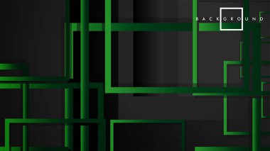 Vektör Modern Soyut Kareler Arka Planlar . siyah yeşil degrade ile. eps 10 şablonu
