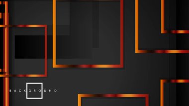 Vektör Modern Soyut Kareler Arka Planlar . siyah ve metal renk degradesi ile. eps 10 şablonu