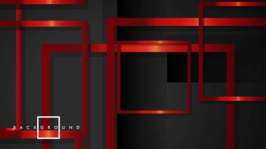 Vektör Modern Soyut Kareler Arka Planlar . siyah ve kırmızı metal renk degradesi ile. eps 10 şablonu
