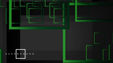 Vektör Modern Soyut Kareler Arka Planlar . siyah yeşil degrade ile. eps 10 şablonu