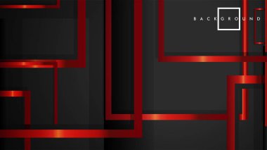 Vektör Modern Soyut Kareler Arka Planlar . siyah ve kırmızı metal renk degradesi ile. eps 10 şablonu