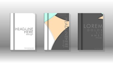 Kurumsal iş yıllık rapor kitap kapağı broşür el ilanı posteri için soyut düşük daire şekil arka plan. Eps10 vektör şablonu