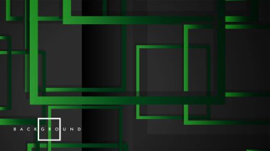 Vektör Modern Soyut Kareler Arka Planlar . siyah yeşil degrade ile. eps 10 şablonu