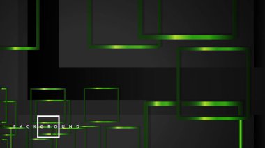 Vektör Modern Soyut Kareler Arka Planlar . siyah ve yeşil metal renk degradesi ile. eps 10 şablonu