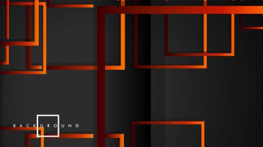 Vektör Modern Soyut Kareler Arka Planlar . siyah kırmızı turuncu degrade ile. eps 10 şablonu