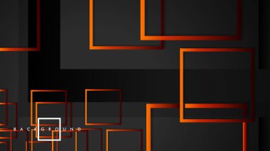 Vektör Modern Soyut Kareler Arka Planlar . siyah kırmızı turuncu degrade ile. eps 10 şablonu