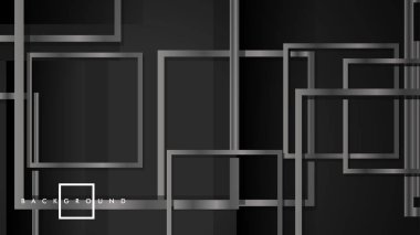 Vektör Modern Soyut Kareler Arka Planlar . siyah ve gri metal renk degradesi ile. eps 10 şablonu